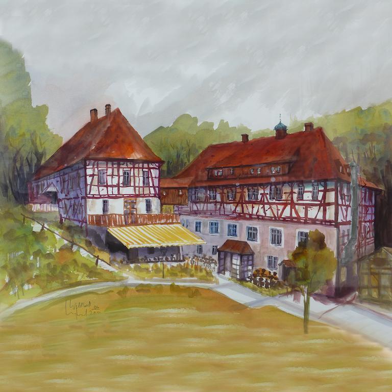 Waldgasthof Wildbad Burgbernheim Bagian luar foto